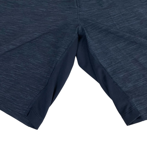 lululemon Men’s T.H.E. Short Linerless 9” Heather Iron Blue True Navy - Picture 9 of 16